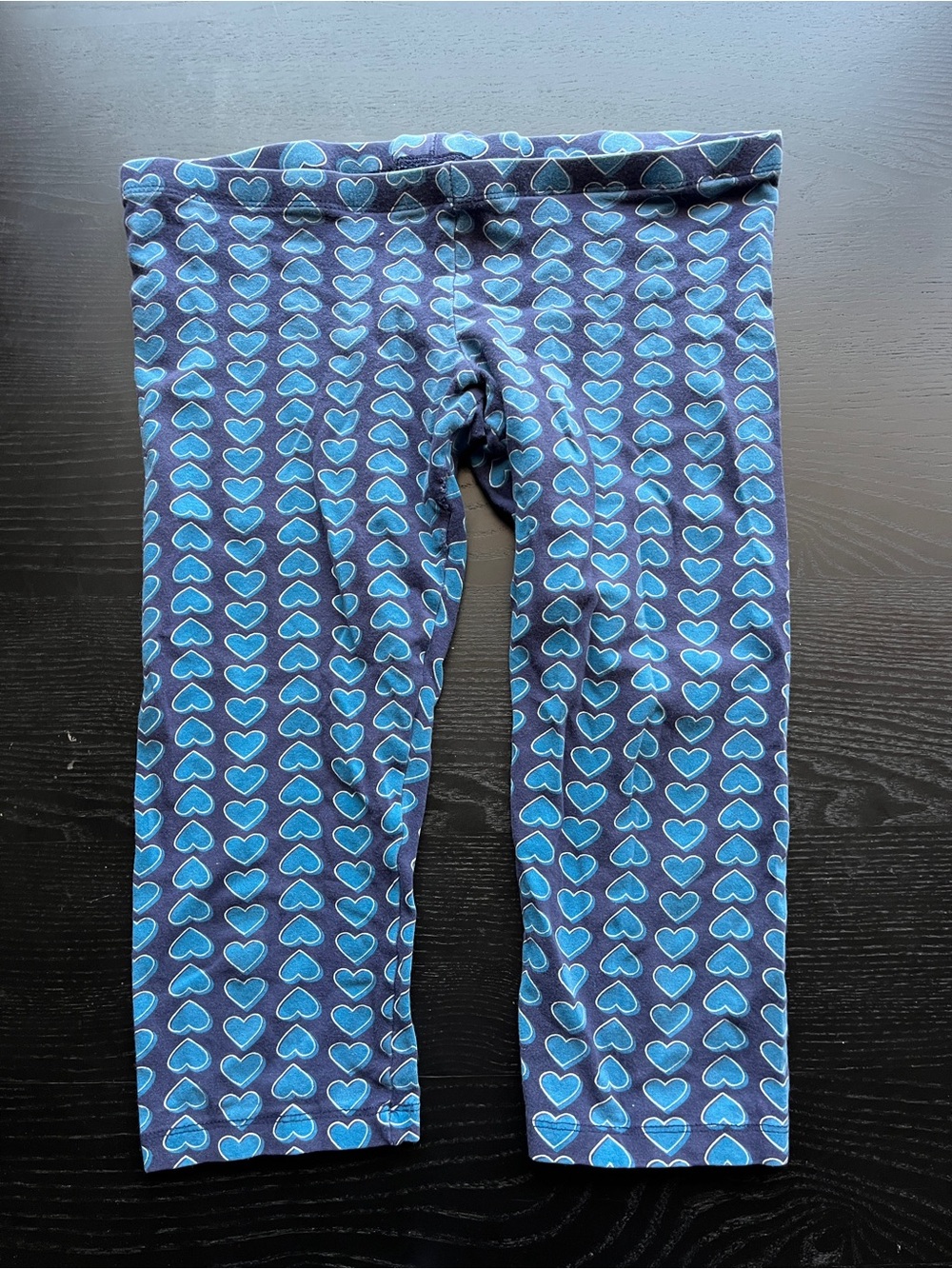 SO Navy Leggings with Blue Heart Print